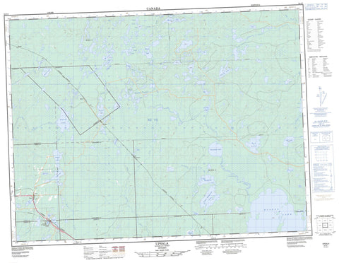 052G01 Upsala Canadian topographic map, 1:50,000 scale