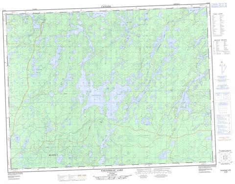 052G08 Pakashkan Lake Canadian topographic map, 1:50,000 scale