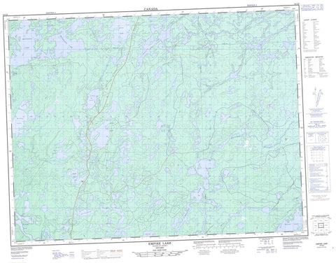 052G09 Empire Lake Canadian topographic map, 1:50,000 scale