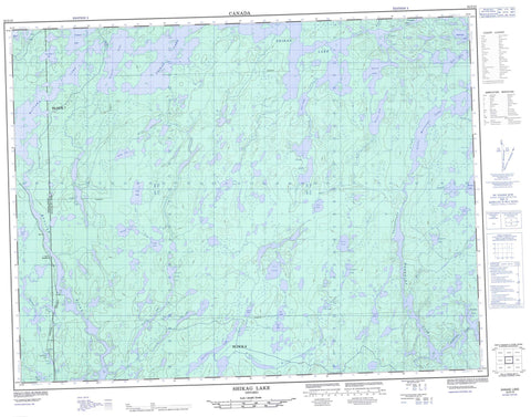 052G10 Shikag Lake Canadian topographic map, 1:50,000 scale