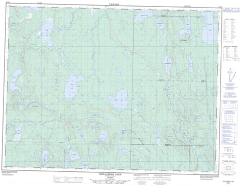 052H02 Shillabeer Lake Canadian topographic map, 1:50,000 scale