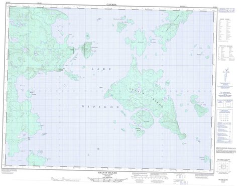 052H15 Kelvin Island Canadian topographic map, 1:50,000 scale