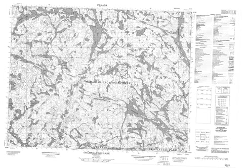 052I05 Onamakawash Lake Canadian topographic map, 1:50,000 scale