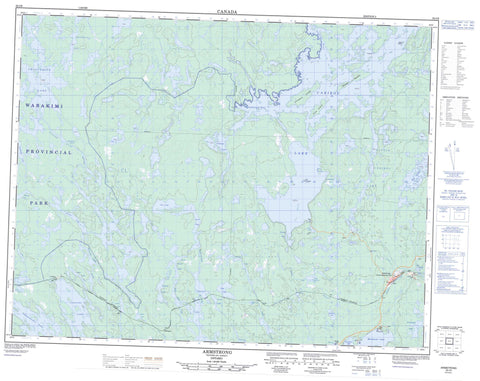 052I06 Armstrong Canadian topographic map, 1:50,000 scale