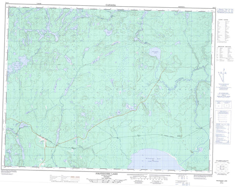 052I07 Pikitigushi Lake Canadian topographic map, 1:50,000 scale