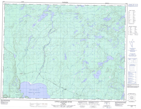 052I08 Little Jackfish River Canadian topographic map, 1:50,000 scale