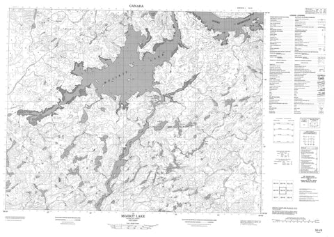 052I09 Mojikit Lake Canadian topographic map, 1:50,000 scale