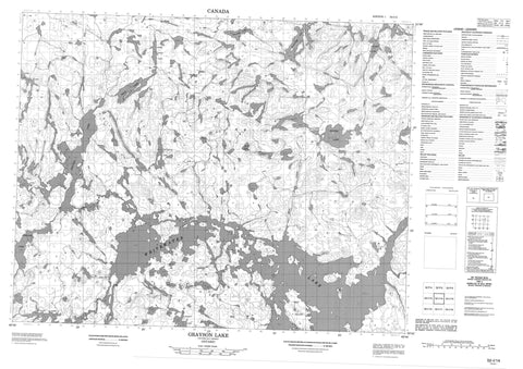 052I14 Grayson Lake Canadian topographic map, 1:50,000 scale