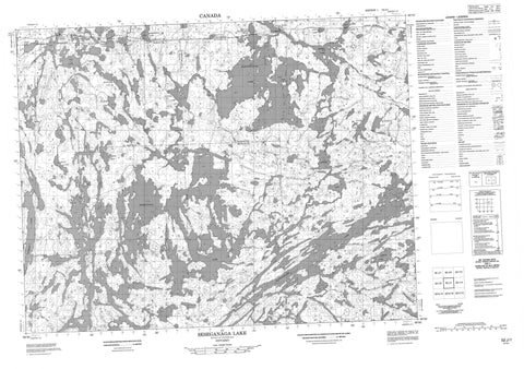 052J01 Seseganaga Lake Canadian topographic map, 1:50,000 scale