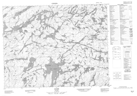 052J03 Ycliff Canadian topographic map, 1:50,000 scale