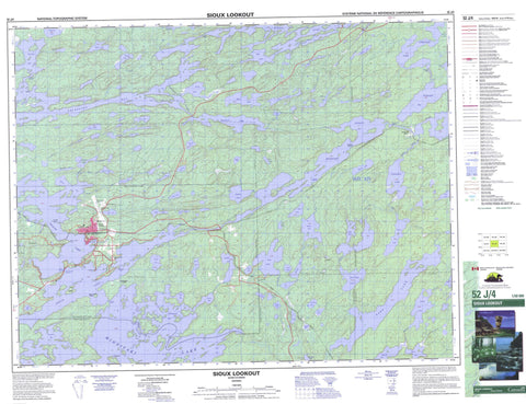 052J04 Sioux Lookout Canadian topographic map, 1:50,000 scale