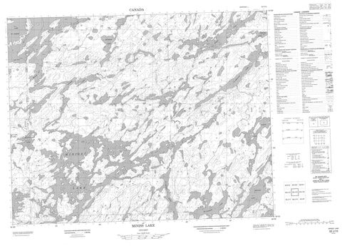 052J15 Miniss Lake Canadian topographic map, 1:50,000 scale