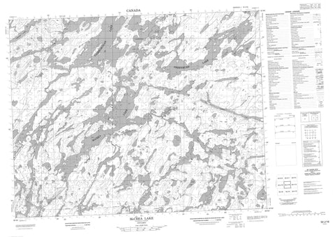 052J16 Mccrea Lake Canadian topographic map, 1:50,000 scale