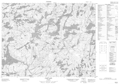 052K03 Cliff Lake Canadian topographic map, 1:50,000 scale