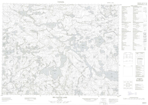 052K04 Big Canyon Lake Canadian topographic map, 1:50,000 scale