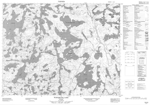 052K06 Wabaskang Lake Canadian topographic map, 1:50,000 scale