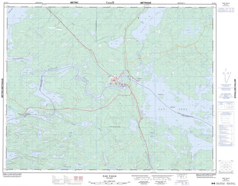 052K11 Ear Falls Canadian topographic map, 1:50,000 scale