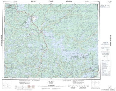 052K Lac Seul Canadian topographic map, 1:250,000 scale