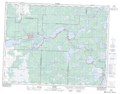 052L04 Pinawa Canadian topographic map, 1:50,000 scale