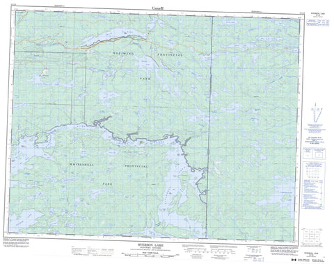 052L06 Ryerson Lake Canadian topographic map, 1:50,000 scale