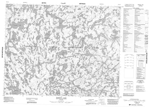 052L15 Rostoul Lake Canadian topographic map, 1:50,000 scale