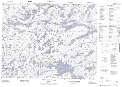 052L16 Medicine Stone Lake Canadian topographic map, 1:50,000 scale