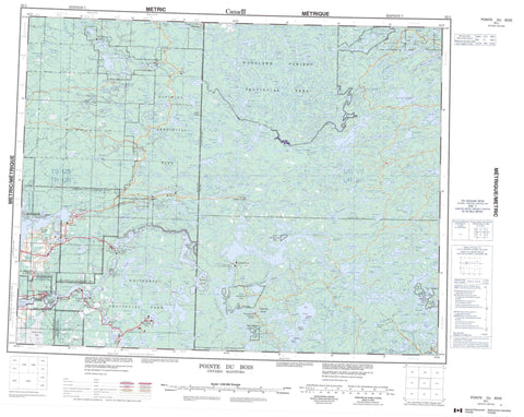 052L Pointe Du Bois Canadian topographic map, 1:250,000 scale