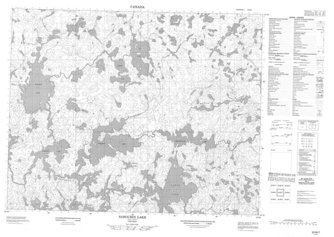 052M07 Sabourin Lake Canadian topographic map, 1:50,000 scale