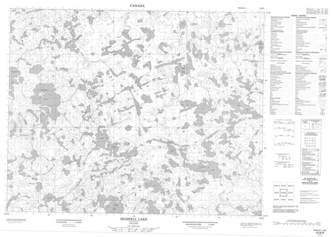 052M08 Bigshell Lake Canadian topographic map, 1:50,000 scale