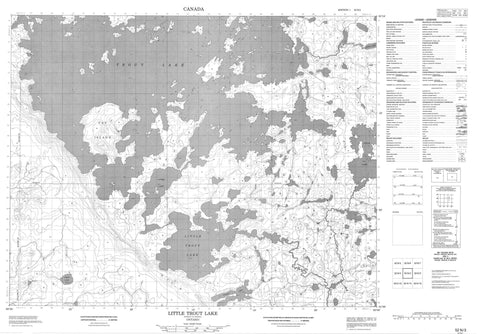 052N03 Little Trout Lake Canadian topographic map, 1:50,000 scale