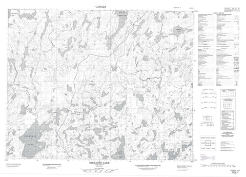 052N12 Kirkness Lake Canadian topographic map, 1:50,000 scale
