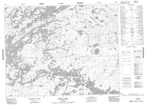 052O03 Bamaji Lake Canadian topographic map, 1:50,000 scale
