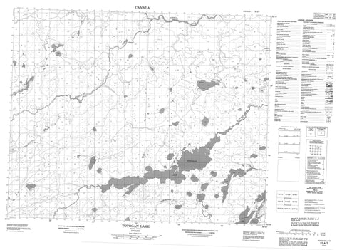 053A03 Totogan Lake Canadian topographic map, 1:50,000 scale
