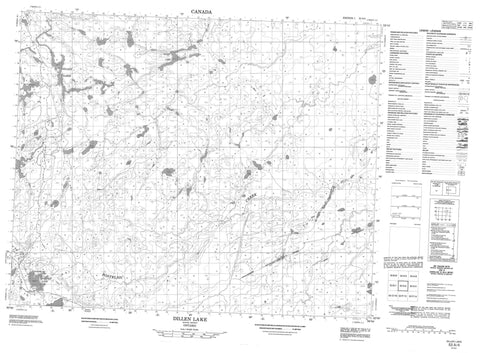 053A04 Dillen Lake Canadian topographic map, 1:50,000 scale