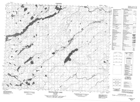 053A05 Neawagank Lake Canadian topographic map, 1:50,000 scale