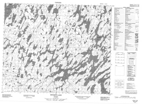 053A15 Sennett Lake Canadian topographic map, 1:50,000 scale