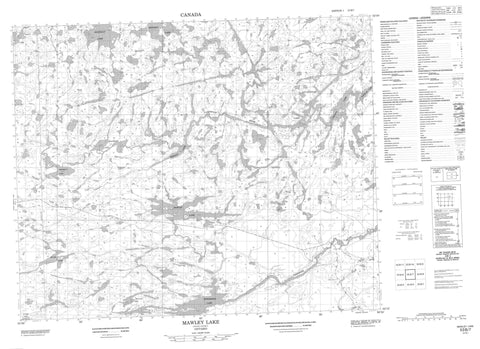 053B07 Mawley Lake Canadian topographic map, 1:50,000 scale