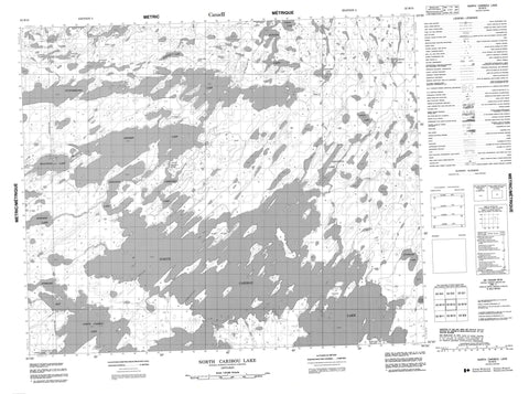 053B15 North Caribou Lake Canadian topographic map, 1:50,000 scale