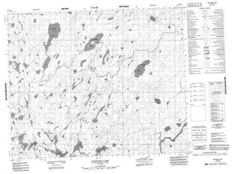 053B16 Wachusk Lake Canadian topographic map, 1:50,000 scale