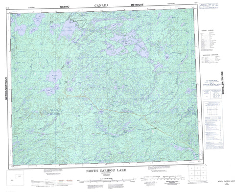 053B North Caribou Lake Canadian topographic map, 1:250,000 scale