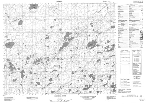 053C01 Nabimina Lake Canadian topographic map, 1:50,000 scale