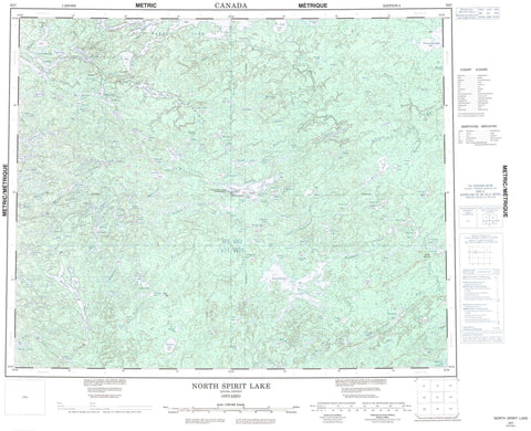 053C North Spirit Lake Canadian topographic map, 1:250,000 scale