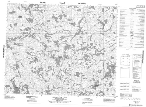 053D06 Red Willow Lake Canadian topographic map, 1:50,000 scale