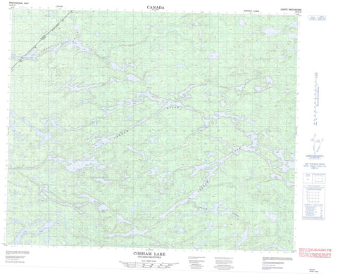 053D15 Cobham Lake Canadian topographic map, 1:50,000 scale