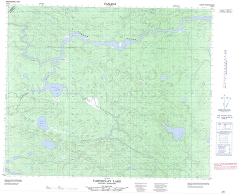 053E01 Varveclay Lake Canadian topographic map, 1:50,000 scale