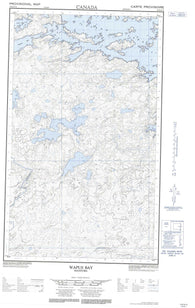 053E10E Wapus Bay Canadian topographic map, 1:50,000 scale