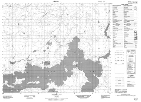 053F02 Fidler Lake Canadian topographic map, 1:50,000 scale