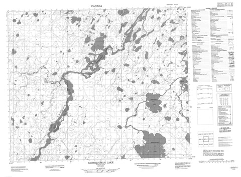053G11 Asipoquobah Lake Canadian topographic map, 1:50,000 scale