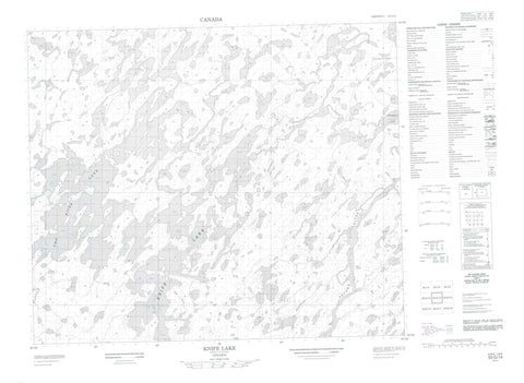 053G14 Knife Lake Canadian topographic map, 1:50,000 scale