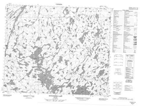053H04 Kingfisher Lake Canadian topographic map, 1:50,000 scale